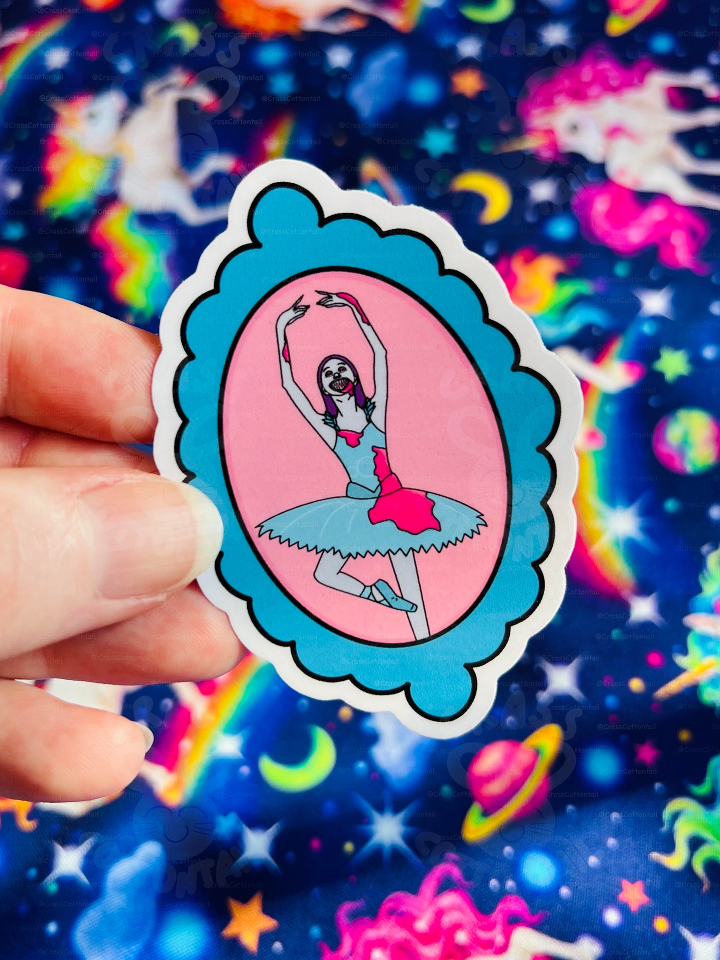 Vampire Ballerina 3"x2" Vinyl Sticker