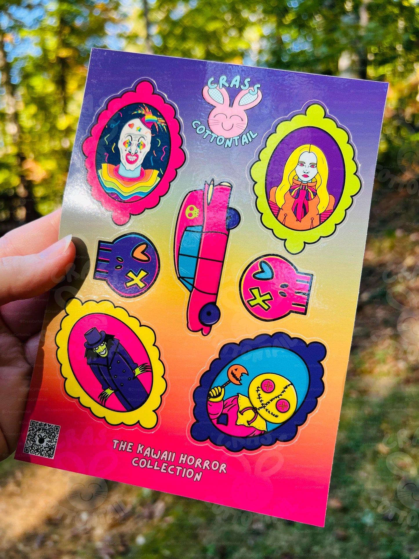 Horror Movie Monsters Pop Color Sticker Sheet