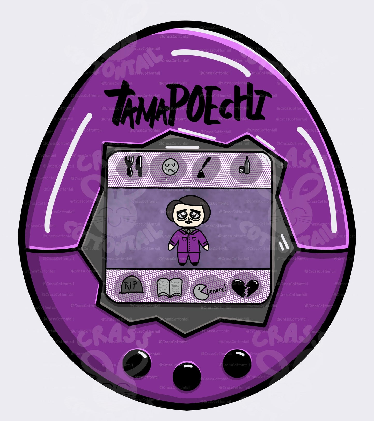 Edgar Allan Poe Keychain Charm