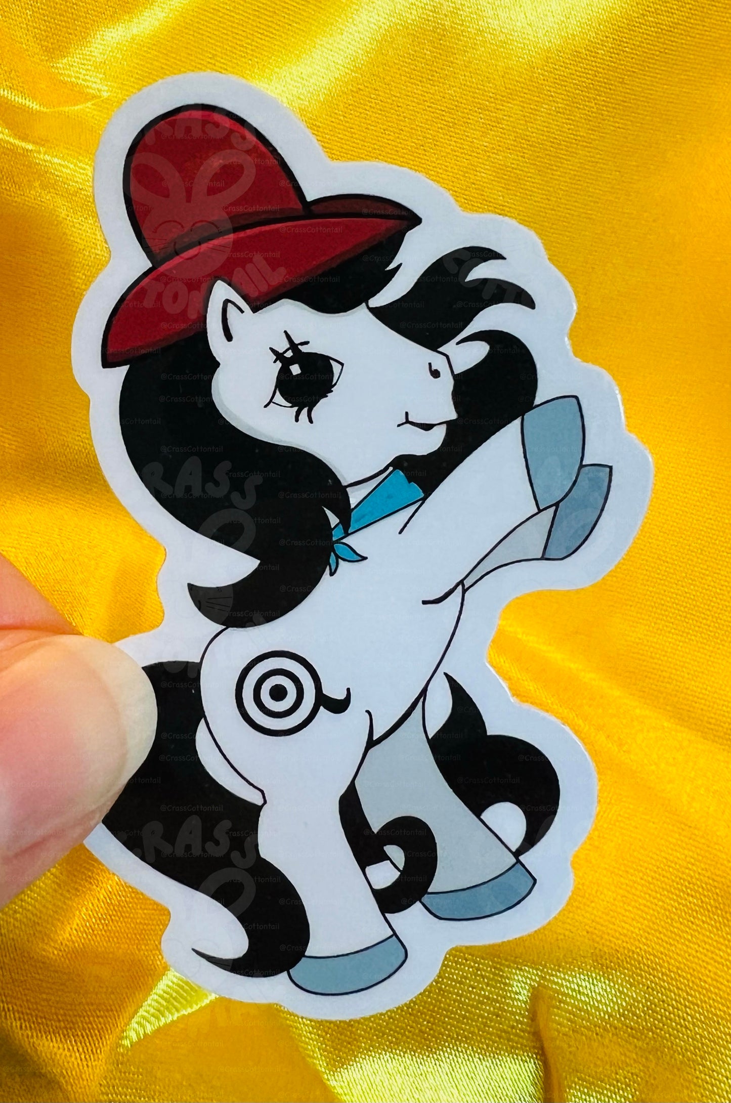 Retro Cartoon Pony 3"x2" Vinyl Sticker