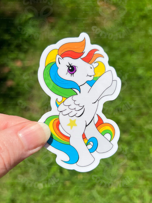 80s Cartoon Crossover Pony Vinyl Sticker