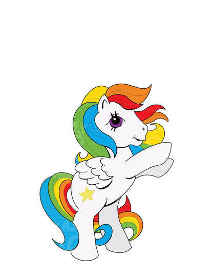 80s Cartoon Crossover Pony Vinyl Sticker