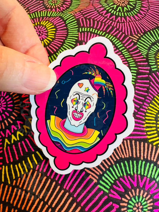 Pop Color Horror Movie Clown 3"x2" Vinyl Sticker