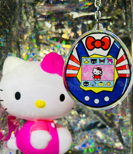 Retro Japanese Anime Cat Keychain Charm