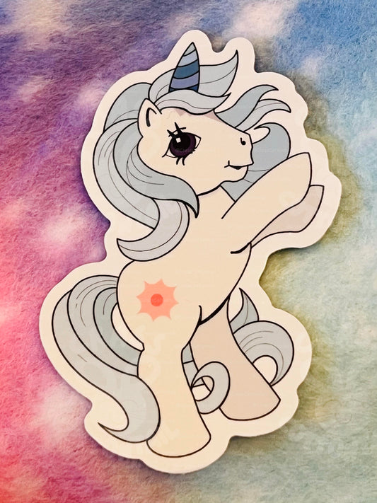 80s Movie Unicorn 3"x2" Vinyl Sticker