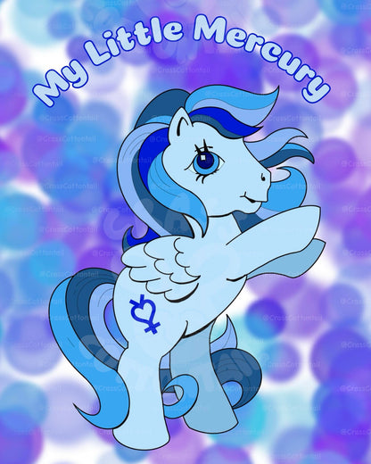 Magical Schoolgirl Super Pony Wall Art Prints 8.5x11