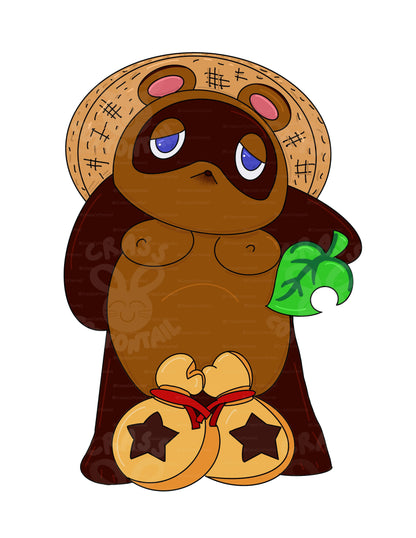 Video Game Tanuki Vinyl Sticker