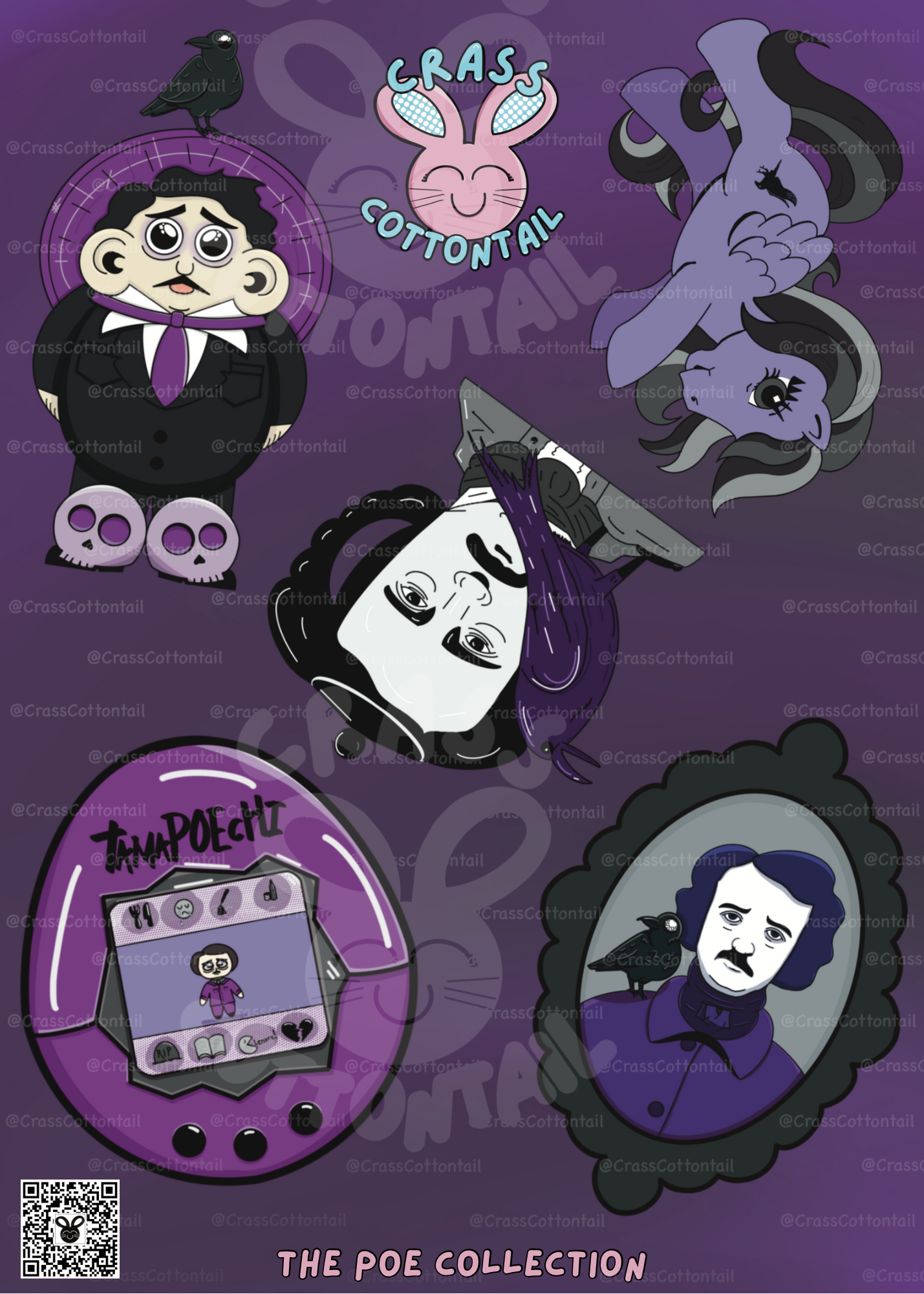 Edgar Allan Poe Sticker Sheet