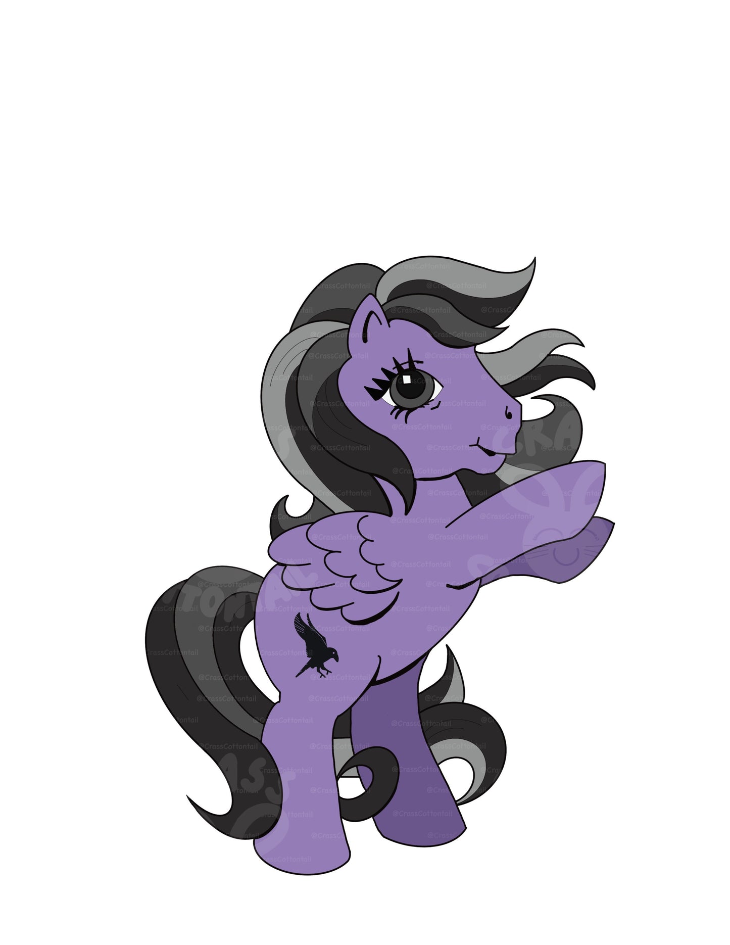 Edgar Allan Poe Pony Vinyl Sticker