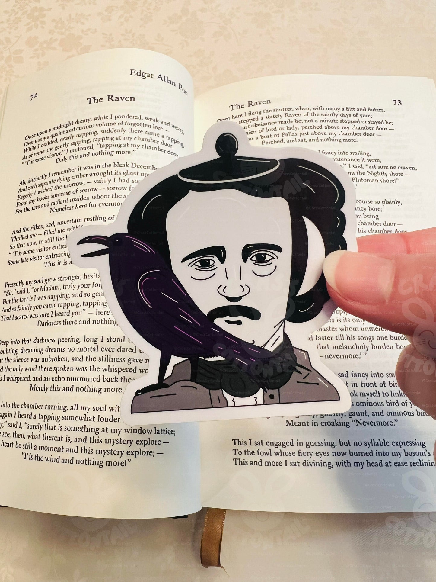 Edgar Allan Poe Teapot Vinyl Sticker