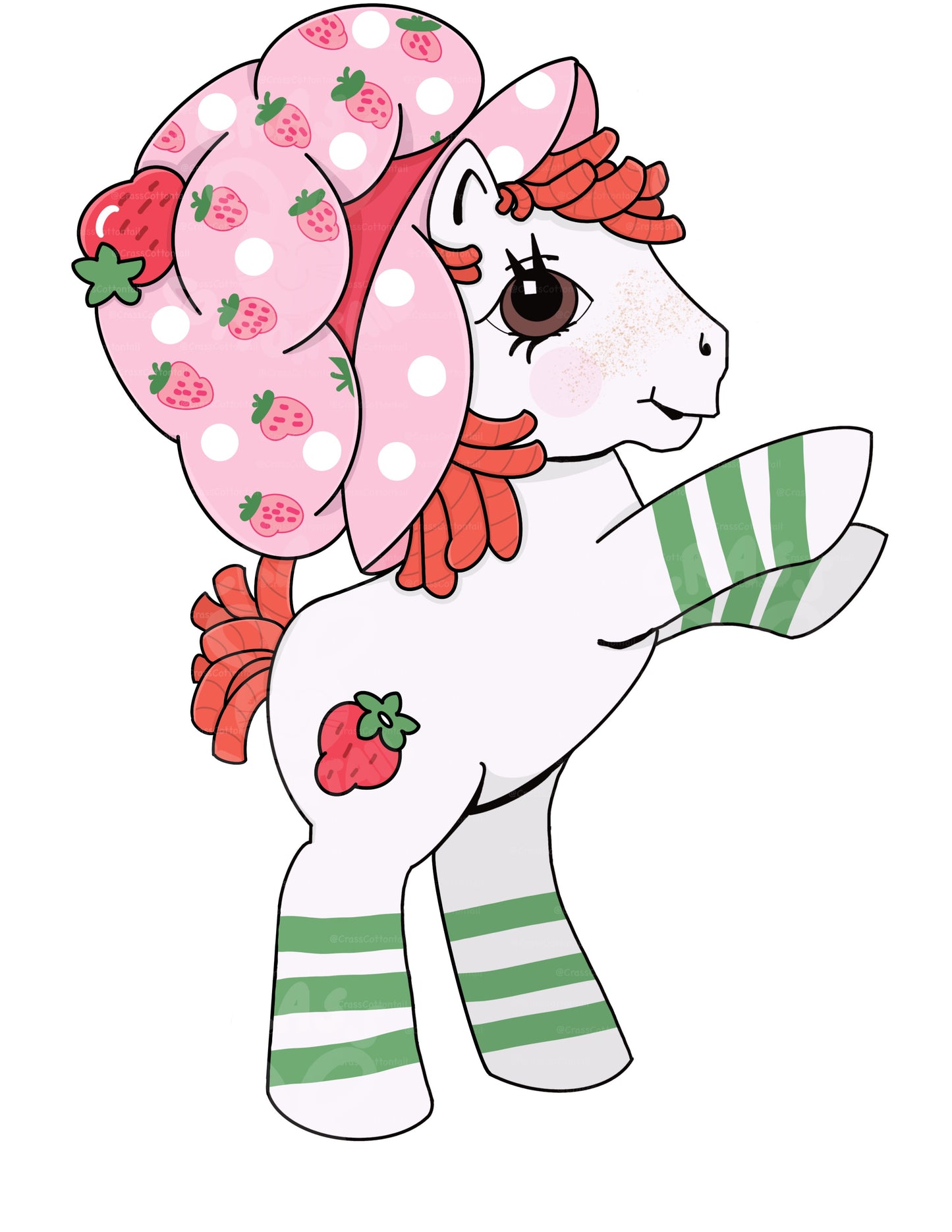 80s Cartoon Pony Garden Mashup 3"x2" Vinyl Sticker