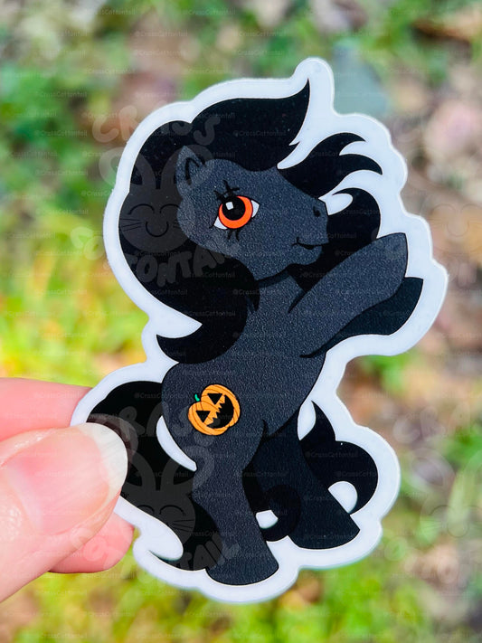 The Legend of Sleepy Hollow Headless Horseman Pony 3"x2" Vinyl Sticker