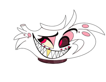 Pop Culture Cartoon Teapot Vinyl Sticker