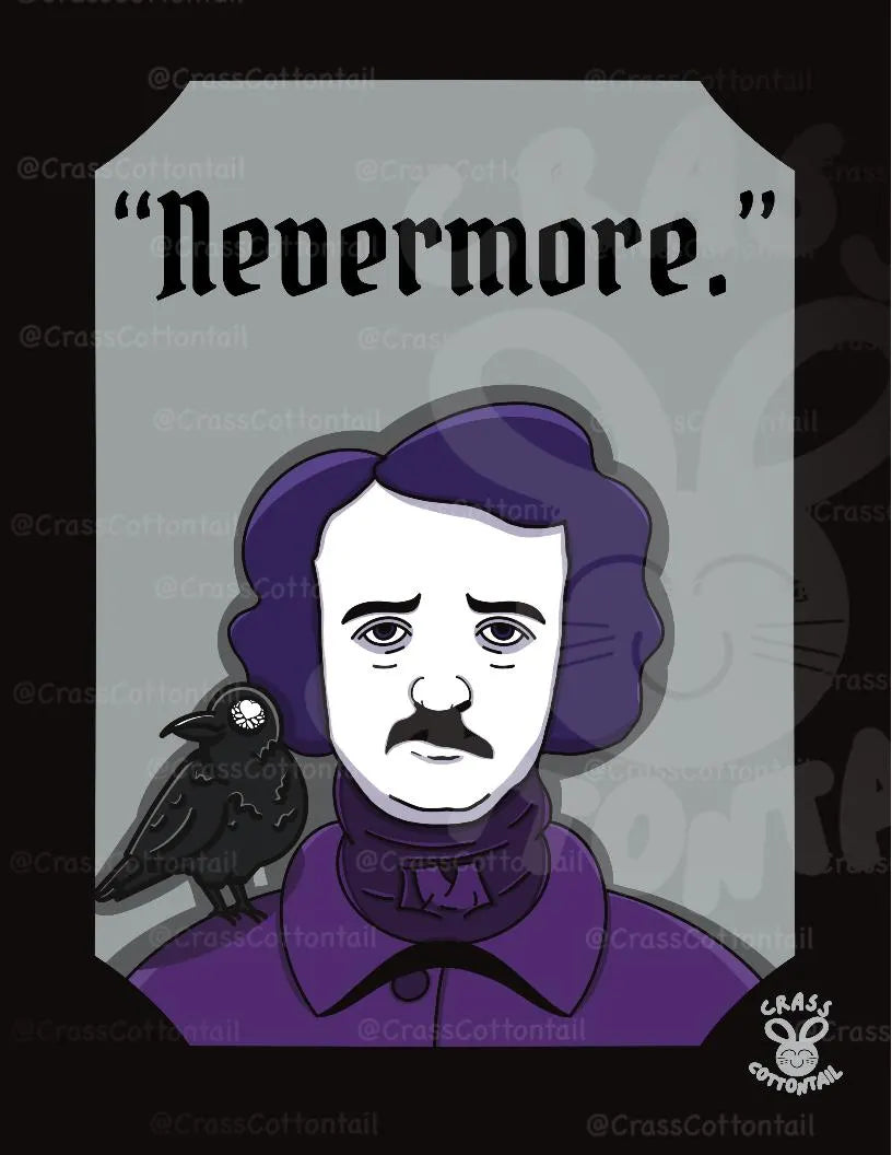 Edgar Allan Poe The Raven Nevermore 8.5x11 Art Print